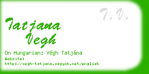tatjana vegh business card