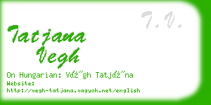 tatjana vegh business card